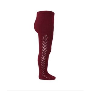 Condor sz 4 Side Crochet spanish Tights toddler burgundy